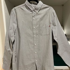 OBEY stripe button down dress shirt casual